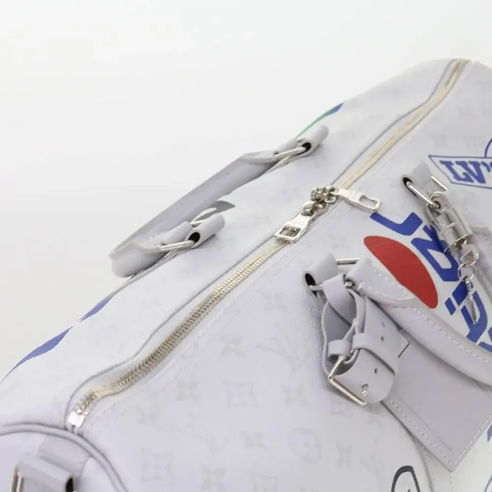 LOUIS VUITTON Monogram White Keepall Bandouliere 50 Bag M44643 - Picture 6 of 16